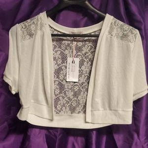 White lace cardigan